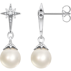 Thomas Sabo Women Earrings Thomas Sabo Star Earrings - Silver/Pearl/Transparent