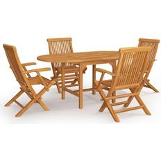 Extension Patio Dining Sets Garden & Outdoor Furniture vidaXL 3059587 Patio Dining Set, 1 Table incl. 4 Chairs