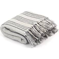 Multi Coloured Blankets vidaXL Throw Blankets Grey/White (210x160cm)