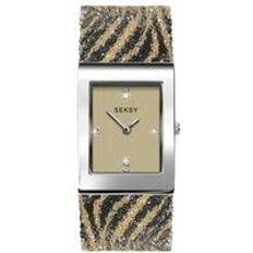 Seksy Sekonda Ladies Rocks Gold Glitter Zebra Bracelet (2852)