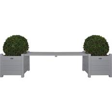 Esschert Design Planters with Bridge Bench 40x188x40.2cm