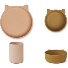 Liewood Silicone Tableware Cat Rose Multi Mix 3-pack