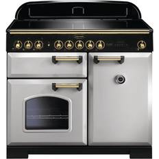 100cm - High Light Zone Induction Cookers Rangemaster CDL100EIRP/B Classic Deluxe 100 Induction Royal Pearl Grey