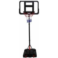 White Basketball Charles Bentley Adjustable Portable Hoop