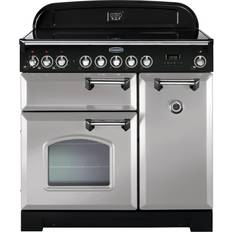 90cm - High Light Zone Induction Cookers Rangemaster CDL90EIRP/C Classic Deluxe 90cm Electric Induction Silver