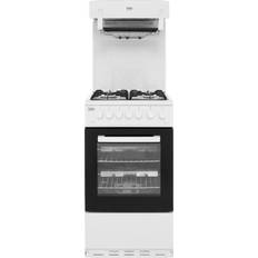 Gas cookers with eye level grill Beko KA52NEW White