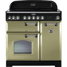 90cm - High Light Zone Induction Cookers Rangemaster CDL90EIOG/C Classic Deluxe 90cm Electric Induction Green