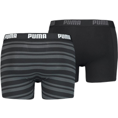 Stripes Men's Underwear Puma Heritage Stripe Boxer 2-pack - Black