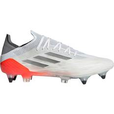 adidas X Speedflow.1 Soft Ground Boots - Cloud White/Iron Metallic/Solar Red