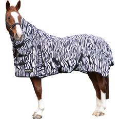 Horse Rugs Hy Equestrian StormX Original Zebra Print Fly Rug - Black/White