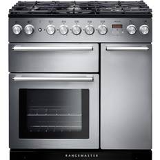Rangemaster 90cm - Dual Fuel Ovens Gas Cookers Rangemaster NEX90DFFSS/C Nexus 90cm Dual Fuel Stainless Steel, Chrome