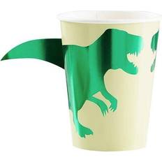 Ginger Ray Paper Cups Dinosaur Green 8-pack