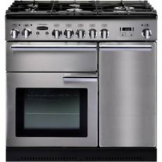 90cm - Stainless Steel Gas Cookers Rangemaster Professional Plus PROP90DFFSS/C 90cm Dual Fuel Stainless Steel