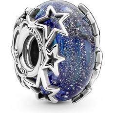Pandora Galaxis Blau & Stern Murano-Glas Charm - Silver/Blue