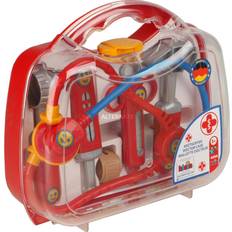 Klein Doctor Toys Klein Theo 4266 Arztköfferchen with accessories I stethoscope, syringe and much more. I Case with transparent lid I Dimensions: 21,5 cm x 9 cm x 20 cm I Toy for children from 3 years old