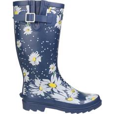 Wide Fit Wellingtons Cotswold Burghley Waterproof Pull On - Daisy