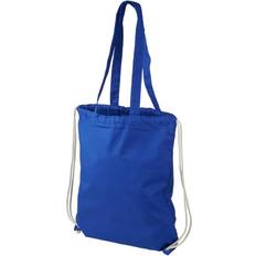 Dual Shoulder Straps Fabric Tote Bags Bullet Eliza Cotton Drawstring Bag - Royal Blue
