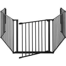Fireguard tectake Safety Gate with 5 Elements Fireplace Baby Gate