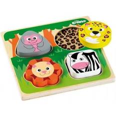 Tidlo Toy Figures Tidlo Wooden Touch and Feel Puzzle Safari