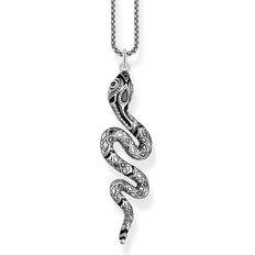 Thomas Sabo Men Necklaces Thomas Sabo Snake Necklace - Silver/Black
