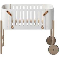 Cradles Kid's Room Oliver Furniture Wood Co-Sleeper incl Bench Conversion White/Oak 19.3x36.2"
