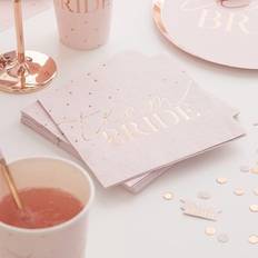 Ginger Ray Hen Party Rose Gold Foiled Pink Napkins Wedding 16 Pack Wedding