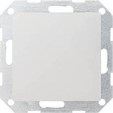 Gira System 55 Blind cover plate with support ring pure white matt