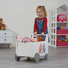 Pull Toys Liberty House Toys Toddler Car and Dog Wooden Push Along Walker