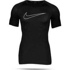 Nike Sportswear Garment Base Layer Tops Nike Dri-Fit Pro Short Sleeve Top Men - Black/White