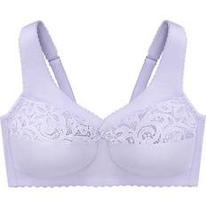 Purple Bras Glamorise MagicLift Cotton Support Bra - Lilac