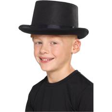 Children Hats Fancy Dress Smiffys Smiffy's 48826 Kids Top Hat, Unisex-Child, Black, One Size