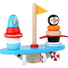 Small Foot Baby Toys Small Foot LEGLER South Pole Puzzle Game and Balancing Rocker Wooden Toy
