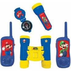 Lexibook RPTW12NI Brothers Nintendo Super Mario-Adventurer Set for Children, Walkie-Talkies, Binoculars, Compass, Torchlight, Blue/Yellow