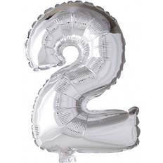 Creotime Foil Balloon, 2, H: 41 cm, silver, 1 pc