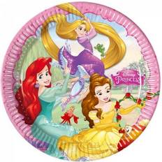 Disney 93431 Ariel, Belle, Rapunzel Plates, Multi Coloured