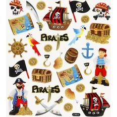 Creativ Company Klistermärken med glitterdetaljer pirater 1 ark
