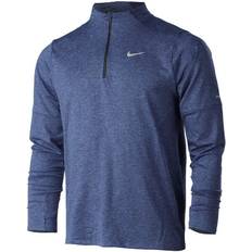 Nike Men - XL T-shirts & Tank Tops Nike Element Dri-FIT 1/2-Zip Running Top Men - Obsidian/Game Royal/Heather