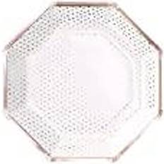 Ginger Ray Spotty Plates, Pack of 8