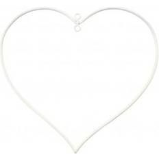 Heart, size 13x13 cm, thickness 25 mm, white, 10 pc/ 1 pack