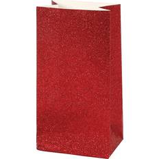 Paper Bag, H: 17 cm, size 6x9 cm, 200 g, red, 8 pc/ 1 pack