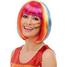 Multicolour Wigs Smiffys Rainbow Bob Wig