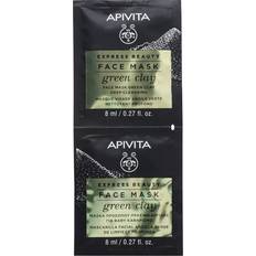 Apivita Facial Masks Apivita Express Beauty Deep Cleansing Face Mask Green Clay 2x8ml