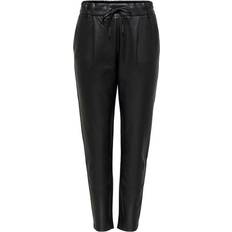 Pleats Trousers & Shorts Only Poptrash Coated Trousers - Black