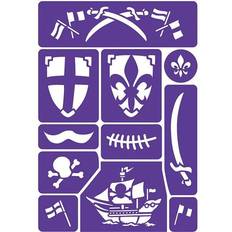 Purple Facemasks Grim'tout Stencil Pirate & Riders