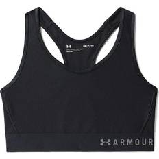 Under Armour Sportswear Garment - Women Underwear Under Armour Mid Sports Bra - Black/Metallic Silver
