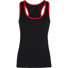 Tridri Panelled Fitness Vest Women - Black/Red