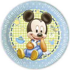 Procos Disney Baby Mickey Mouse Paper Plates 23cm Pack of 8