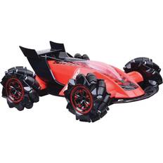 Lexibook RC60 Crosslander Firer Luminous Stunt car with Rear Fog Stream, Remote, Motion Control Bracelet, Rechargeable, Electronic Action Game, red/Black