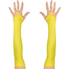 Carnival Accessories Widmann Neon Colour Fingerless Satin Gloves