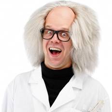 Folat wig Einstein men 58 cm polyester white